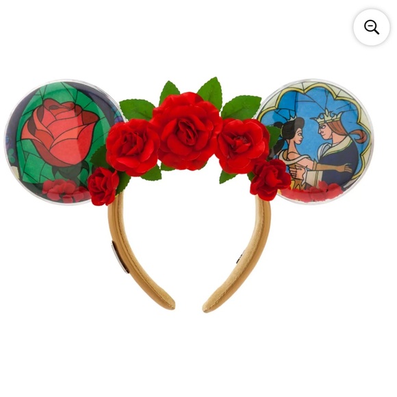 Disney Disney100 Decades Beauty and the Beast Light-Up Ear Headband Adults New - Picture 10 of 11